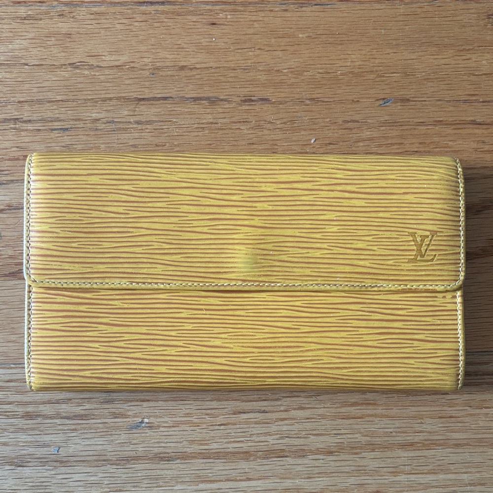 Louis Vuitton Mustard Yellow Epi Leather Wallet